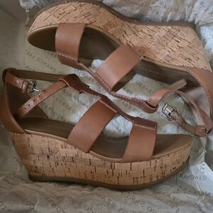 Franco Sarto Tan Wedge Sandals